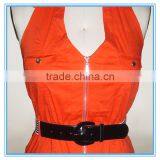 Ladies Casual Dress Fashion Summer V Neck Dress With Belt thumbnail-2