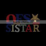 Shining Eastern Star Hot Fix Rhinestone Pattern Transfer For Shirts thumbnail-3