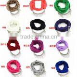 Purple Beaded Charms Bracelets Earrings Necklace Scarves Set Handmade Custom Jewelry Set for Christmas Party thumbnail-3