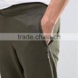 Plain Olive Green Men Skinny Fit Workout Joggers With Pocket Side Men Gym Sweatpants thumbnail-4