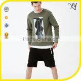 Printing High Quality Custom 100 Cotton Sweatshirts Wholesale Crew Neck French Terry Sweatshirt thumbnail-1