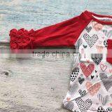 Baby Girls Clothes Raglan Tops V-day Raglan Girls Red Heart Raglans Autumn Top Girls Valentines Day Icing Raglans Tshirt thumbnail-3