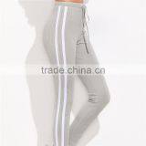 2018 Women Sports Stretchy Drawstring Waist Side Striped Leggings thumbnail-4