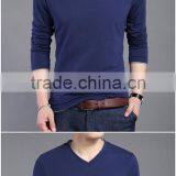 V Neck Long Sleeve Slim Fit Tee Shirt thumbnail-3