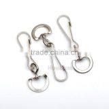 14mm Metal Iron Swivel Clasps Snap Two Hooks Rings Key Hooks DIY Key Chain Ring Nickle Color HK-015 thumbnail-3