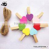 Mini Heart Love Wooden Craft Clips For Photo Wall Papers Party DIY Tools thumbnail-2