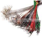 Hot Sale 100pcs/set 5 Colors Stainless Steel Coated Fishing Trace Lure Wire Spinner Leader Hooks Swivel Interlock Snaps thumbnail-3