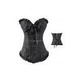 Black Embroidered Corset thumbnail-1