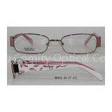 Red / Pink Rectangle Optical Glasses Frames For Women Stylish , Stainless Steel Full Rimmed thumbnail-1