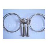 Iron Steel Double Wire Hose Clamps for Pipe Fixing Pressure - resistant 37 - 42mm