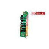 Green Store Retail Cardboard Display Stand Shelves With UV Coating thumbnail-1