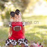 Hot Sale Cute Little Gril Pritingr Uffle Boutique Dress thumbnail-4