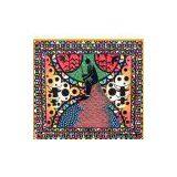 Carved Painted Wood Panel: A Man and His Kingdom thumbnail-1