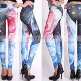 Free ShipmentHot Supernova Sale Wholesale Womens Fitness KIWI Leggings Sexy Tatoo Digital Galaxy Print Drop Shipping
