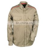 Long sleeve 100%cotton button wholesale welding fire retardant work shirts