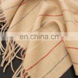 2016 Fashionable Autumn Winter Stripes Lambs Wool Scarf Men Women Long Tassel Infinity Wool Scarves Shawls thumbnail-2