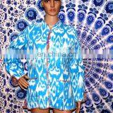 Ethnic Block Print Jackets Winter Coat Warm Wrap Women Coat thumbnail-1