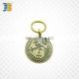 Cheap Direct Sell Custom Bronze Engraved Metal Keychain With Keyring