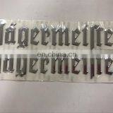 3D Chrome Silver Text and Logo Stickers thumbnail-1