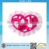 Custom Heart Shape Embroidery Patch With Lace