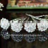 Bridal Flower Crystal Hair Pins thumbnail-1