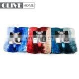 High Quality Knitted 100% Polyester Super Soft Ombre Jacquard Flannel Fleece Blanket thumbnail-4