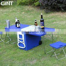 GiNT 28L Outdoor Cooler Box Hard Coolers Portable Wheels Handles Table and 2 Chairs Ice Chest thumbnail-3