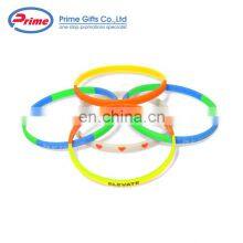 Wholesale Colorful Custom Silicone Bracelet Wristband thumbnail-5
