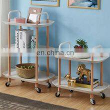 Популярный функциональный трехярусный стеллаж для хранения. Универсальный домашний кухонный стеллаж белого и черного цвета. Ручная тележка для хранения. Стеллаж для ванной комнаты thumbnail-2