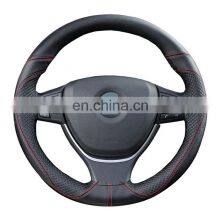 Hot New Product Leather Braided Steering Wheel Cover, Soft Non-slip Universal Steering Wheel Cover thumbnail-1