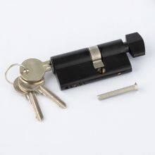 Gun Black Color Diamond and Rhombus Shaped Thumbturn Single Open Euro Profile Brass Lock Cylinder thumbnail-2