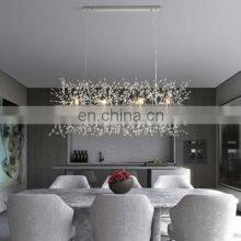 Modern LED Crystal Chandelier Light Pendant Hanging Lamp Dandelion Chandelier Lighting For Living Dining Room thumbnail-1