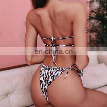 2022 High Quality New Two Pieces Sexy Fashion Bikini Multicolor Pleated Bikini Sexy Girls Swimwear thumbnail-5