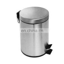 High Quality Eco-Friendly Metal Rubbish Container Foot Petal Garbage Trash Bins thumbnail-2