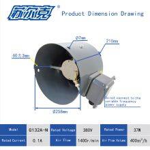 AC 230V 400V G-132A IP65 Variable Frequency Motor Cooling Fan Heat Sinks Are Suitable for Aindustrial Axial Flow Fans Used With Three-Phase Motors