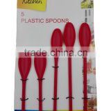 5pc Plastic spoon set