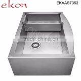 Apron Front Single Bowl 16 Gauge 304 Stainless Steel Handmade Kitchen Sink Farmhouse thumbnail-3