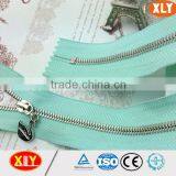 fashion silver teeth metal zipper , ykk color zipper