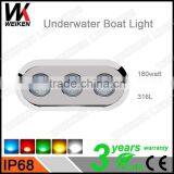 180W Led Underwater Light Wireless Battery Operated Dock APP Control Yatch Led Marine Light