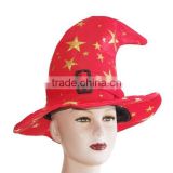 Deluxe witch hat with star print