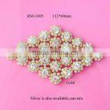 Low MOQ china A rhinestone applique for hair (RM-1005)