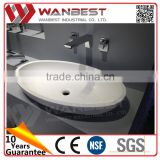 Best price best quality wall mounted marble bamboo wash basin