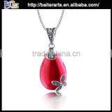 Custom Wholesale Jewelry 925 Sterling Silver Red Gemstone Pendants thumbnail-1