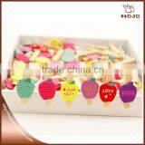 Apple Shape Wooden Clip With Decoration Wooden Door Hangers thumbnail-1