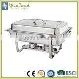 Food Warmer Catering Equipment Rectanglec Buffet Chafing Dish With Burner