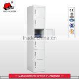High Quality Factory Direct Sale Bright White Metal Six Tiers Locker