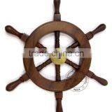 9" DECORATIVE WOODEN SHIP WHEEL MANUFACTURER thumbnail-1