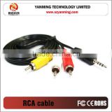 High quality hot selling 3.5mm to 3 RCA audio cable