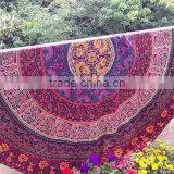 High Quality Mandala Round Beach Towel With Tassle thumbnail-1