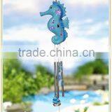 Ceramic Sea Horse Windbells With Solar Led Garden Lights